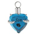 thumbnail image 2 of Cremation Urn Necklace for Urn Jewelry Memorial Pendant- son grandpa grandma - son, 2 of 9