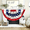 B 1 Pack 3*1.5 Feet, variant on 3 Pack 3x6 FT USA Pleated Fan Flag, American Bunting Flag Patriotic Half Fan Banner 4th of July Decorations Outdoor Memorial Day Decor Fourth July Independence Day Outside Red White and Blue Decor