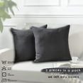 thumbnail image 4 of 3S Brother's Solid Color Cushion Cover Velvet Look Home Décor Throw Pillow Case with Invisible Zipper Set of 2 Pieces for Chair Couch Bedroom & Livingroom Décor Pillowcase - Grey 18"x18" Each, 4 of 9