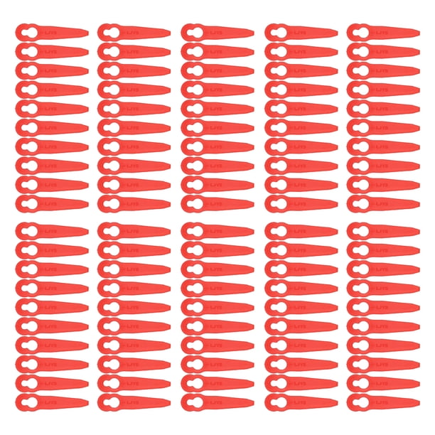 Reemplazo de la cuchilla de la cortadora, 100 piezas Cortadora de césped Cortadora de césped de plástico Cuchilla de plástico Cuchillas cortadoras de plástico Integración perfecta