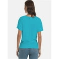 thumbnail image 4 of Women's Short Sleeve Boat Neck Top - Dolman Style with Side Shirring & Drape Detail, 4 of 6