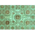 thumbnail image 1 of Ahgly Company Indoor Rectangle Abstract Turquoise Blue Modern Area Rugs, 2' x 3', 1 of 4