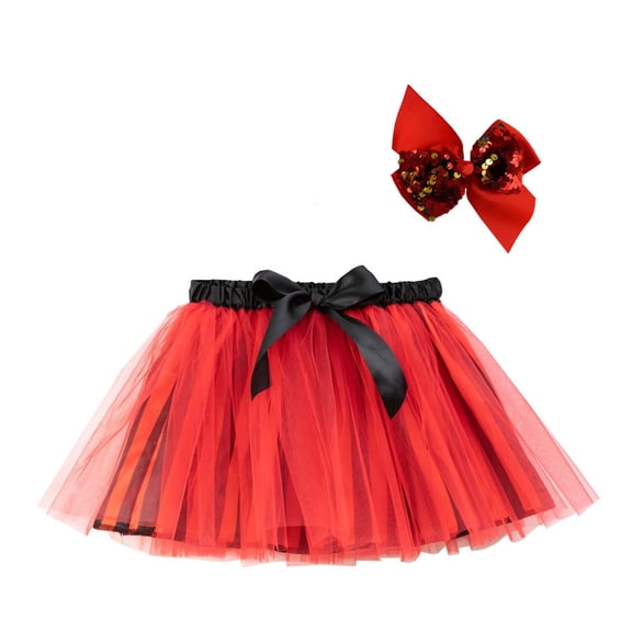 XEGLSBU Girls Dresses Size 7-8 Winter Enchanting Girls Party Dress with Bow Hair Clip Cute Solid Flutter Sleeve Skirt for Festive Girls Age 4 9 Lightweight Elegant Appropriate Black Size 5-8 Years