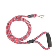 Vibrant Life Red Rope Heavy Duty Reflective Dog Leash, 6Ft
