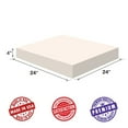 thumbnail image 3 of Upholstery Visco Memory Foam Square Sheet- 4"Hx24"Wx24"L - 2.5 lb Regular Density- Luxury Quality- For Sofa, Chair Cushions, Pillows, Doctor Recommended for Backache & Bed Sores- Dream Solutions USA, 3 of 4