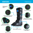 thumbnail image 2 of Bota Ortopédica Medway Walker Alta con Aire | Bota Neumática de Rehabilitación Negra para Fracturas, Esguinces y Lesiones, 2 of 6