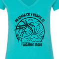 thumbnail image 4 of Inktastic Summer Vacation Mode Panama City Beach Florida Women's V-Neck T-Shirt, 4 of 5