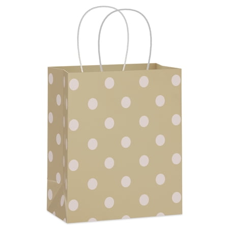 Hallmark Medium Gift Bag (White Dots on Kraft Paper)