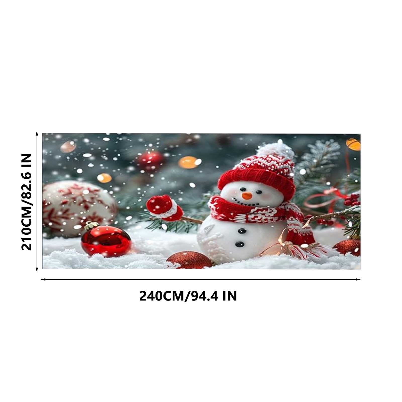kladzum Christmas Garage Door Cover Xmas Decoration Print Garage Door Curtain Large Merry Christmas Garage Door Hanging Farbic for Outdoor Holiday Party Decor