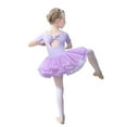 thumbnail image 2 of LYMAYTER Girls Leotard Kids Short & Long Sleeve Tutu Dress for 3-11Y Soft Breathable Practice, 2 of 8