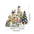 thumbnail image 3 of Fmbmuo Plastic Christmas Tabletop Decor 1 pcs Village Acrylic Ornament White Christmas Ornaments， Festive Spirit Traditional Decor for a Cozy Christmas Vibe, 3 of 5