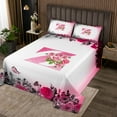 thumbnail image 2 of Erosebridal Letter Initial Coverlet Set King,Monogrammed Personalized Bedding Set,Flower Decor,Ultra Soft,3 Pieces, 2 of 5
