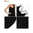 thumbnail image 6 of Spencer Women's Loose Fit Flowy V Neck Tank Tops Summer Casual Spaghetti Strap Sleeveless Sexy Pleated Cami Shirt Plus Size (XL,Black), 6 of 6