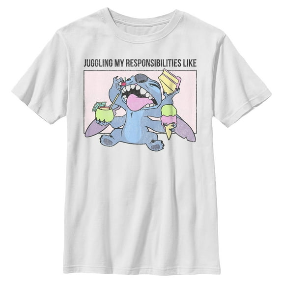 Boys Lilo & Stitch Juggling my Responsibilities Like T Shirt