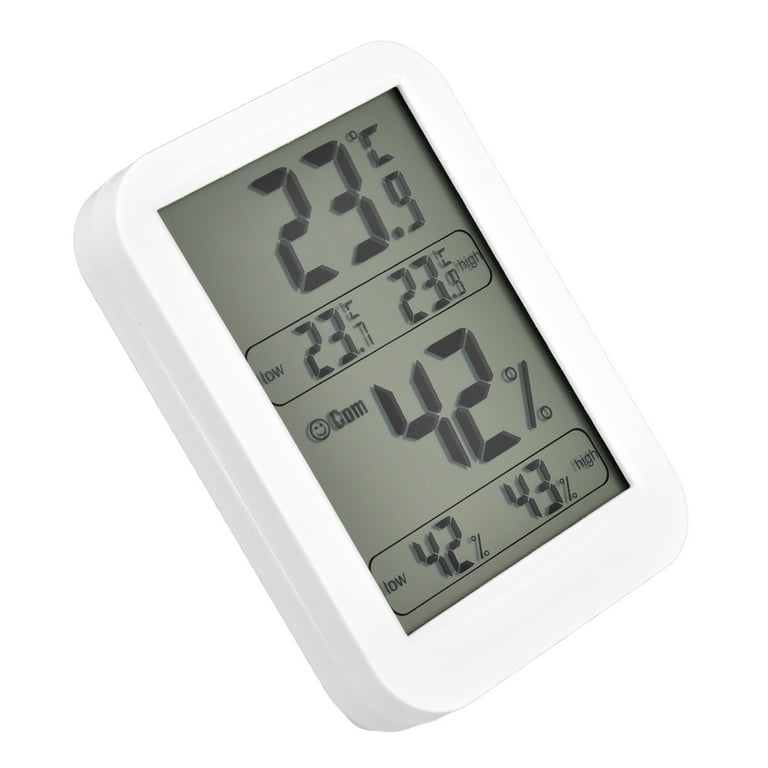 Tebru Humidity Meter For Greenhouse,Thermometer Hygrometer,Thermometer  Hygrometer Accurate Large LCD Display Temp Humidity Meter For Reptiles  Terrarium Greenhouse Warehouse 