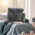 thumbnail image 7 of Nestl Double Reading Pillow Gray Shredded Memory Foam Bed Rest Pillow (2 Count), 7 of 7