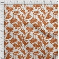 thumbnail image 3 of oneOone Georgette Viscose Orange Fabric Florals Craft Projects Decor Fabric Printed By The Yard 42 Inch Wide-XZO, 3 of 4
