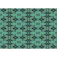 thumbnail image 1 of Ahgly Company Machine Washable Indoor Rectangle Transitional Deep-Sea Blue Area Rugs, 2' x 5', 1 of 7