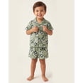 thumbnail image 4 of Disney Mickey Mouse Boys Cotton Button Down Shirt and Shorts Set, Summer Outfit for Toddler and Little Kids (Olive, 3T), 4 of 5