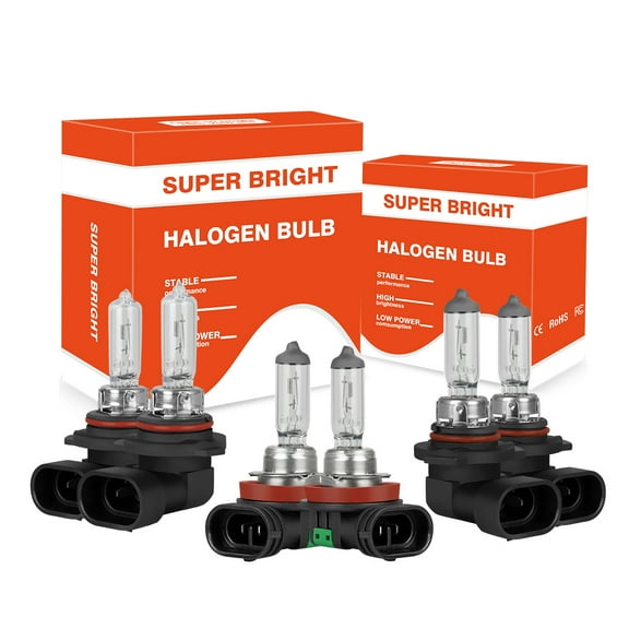 IHNZCB Halogen Headlight Bulb High Performance Headlight Bulbs High Low Beam and Fog Replacement Bulbs 3400K