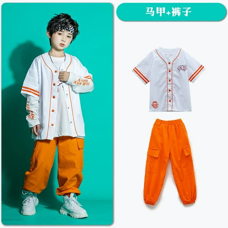Children'S Hip-Hop Short Sleeved Loose Pants Suit Boys Girls Children'S Hip-Hop Short Sleeved Loose Pants Suit Boys Girls