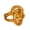 Gold-7, variant on Fashionable Geometric Knot Wrapping Rings with Double Layers 18K Gold Plated Decoration for Stylish Women Daily Use