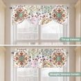 thumbnail image 5 of White Boho Tie Up Valance Curtains for Windows, Kitchen Curtains Window Treatments, Retro Ethnic Colorful Flower Aesthetic Art Short Window Shades Valances for Bedroom Bathroom Cafe 42"x18", 5 of 8