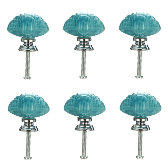 Masteelf  6 Pcs Brushed Gold Cabinet Handles Chic Knobs Man