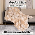 thumbnail image 6 of FEOYA Warm Fleece Blanket Winter Blanket Thick Soft Plush Blanket Throw Blanket for Couch Sofa Bed Chair Travel Camping Bedding Living Room Khaki 51.18*62.99 Inch, 6 of 6