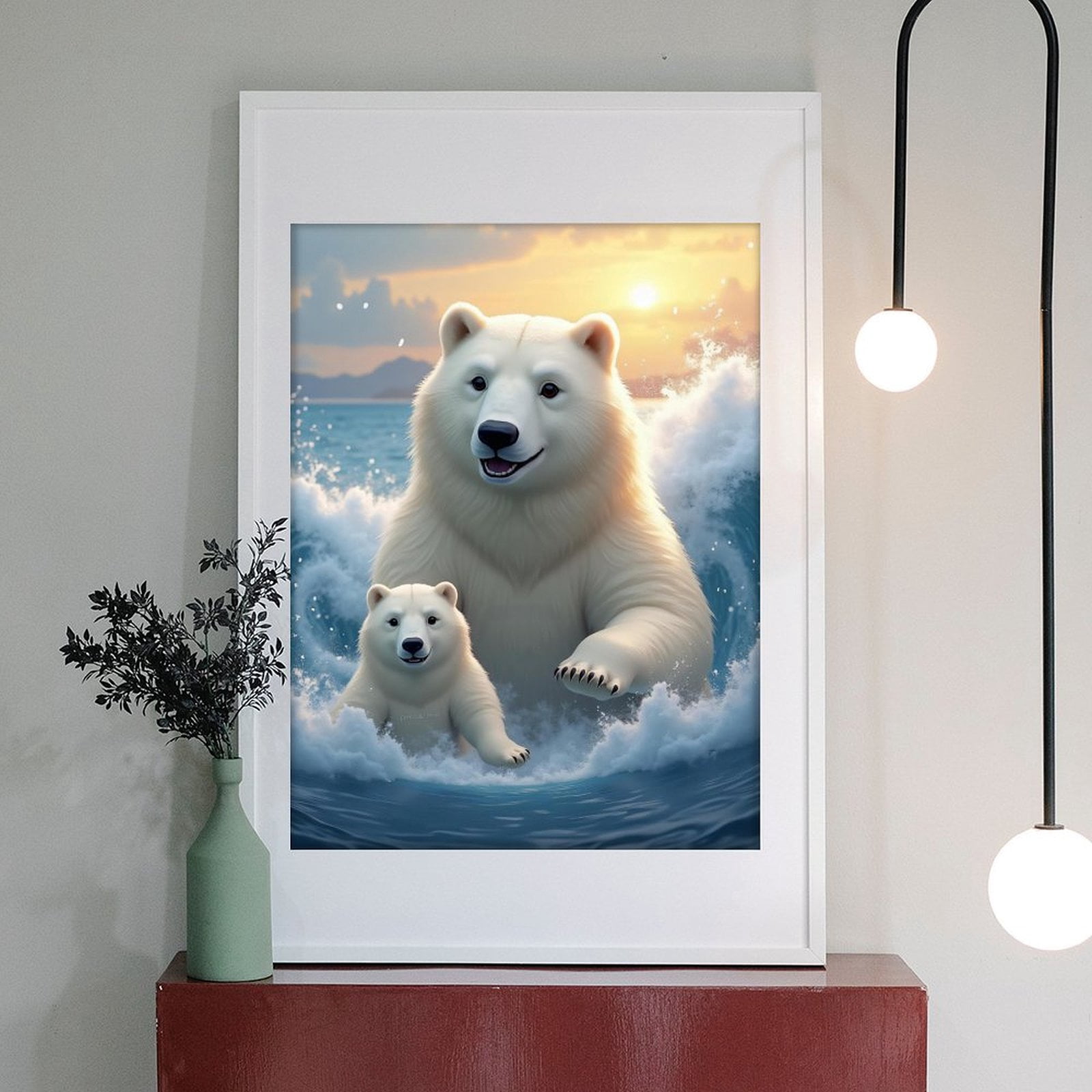 Diamond Art Kit for Adults, Classic Bear White Print No.68 Diamond Painting for Adults Beginners, 5D DIY Diamond Art Painting Kits, Colorful Diamond Painting Craft for Home Decor 12x16