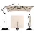 thumbnail image 1 of Gymax 8 x 8 FT Offset Cantilever Patio Umbrella Square Hanging Outdoor Market Umbrella Outdoor Beige, 1 of 7