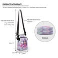 thumbnail image 6 of HELLHERO Mermaid Design Messenger Bag for Men, Women with Adjustable Strap Small Crossbody Purse Polyester Leakproof, 6 of 7