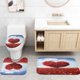 thumbnail image 5 of Juego de 4 cortinas de ducha Sunset Palms Sunrise Seashore Coconut Summer Beach Sand Holiday Ocean con alfombras antideslizantes Tapa de inodoro y alfombrilla de baño Bathro. Afortunado Sencillez, 5 of 5