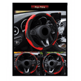 thumbnail image 3 of Funda Cubre Volante Deportivo Protector Antiderrapante Rojo con NEGRO, 3 of 5