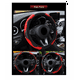 thumbnail image 3 of Funda Cubre Volante Deportivo Protector Antiderrapante Rojo con NEGRO, 3 of 5