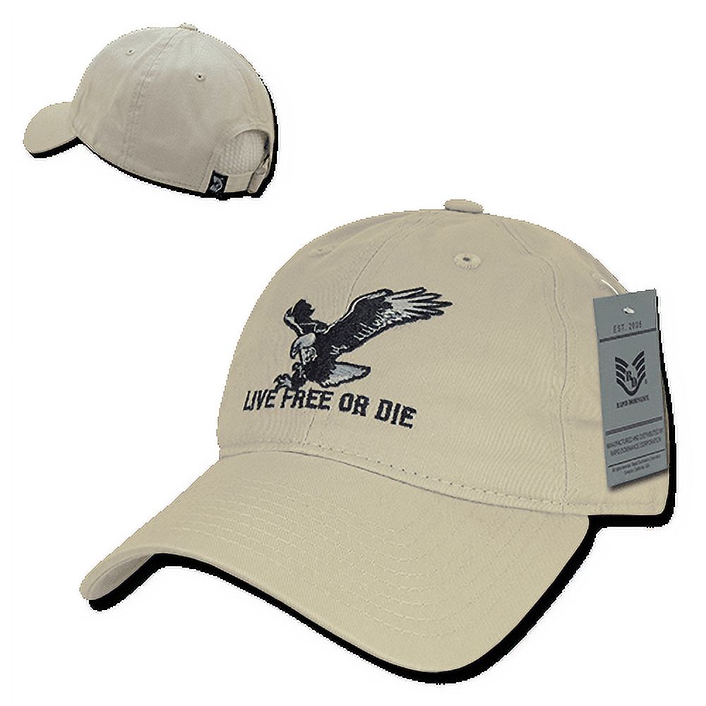 Rapid Dominance Live Free or Die American Eagle Baseball Dad Caps Hats Washed Cotton Polo - image 2 of 3