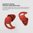thumbnail image 4 of Sleeping Earplugs Silicone Earbuds Noise Reduction Reusable Earplugs for Noise Reduction Earplug Office Home, Red, 3 Layers, 4 of 9