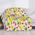 thumbnail image 3 of Balery Avocado And Pineapple Manta de Franela con Dibujo, Lujo Ultra Suave y Cálido, Antipelusa y Resistente a las Arrugas para Cama, Sofá, Camping -80"x60", 3 of 6