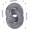 thumbnail image 2 of HAHDAXIA Wood Knot Decor,2-Link Wood Chain Link Decor,7.8 Inch Knot Decorative Object,White Wood Chain Decor,Hand Carved Decorative Knot,Country Chain Knot Decor,Home Table Decoration, Grey,, 2 of 7