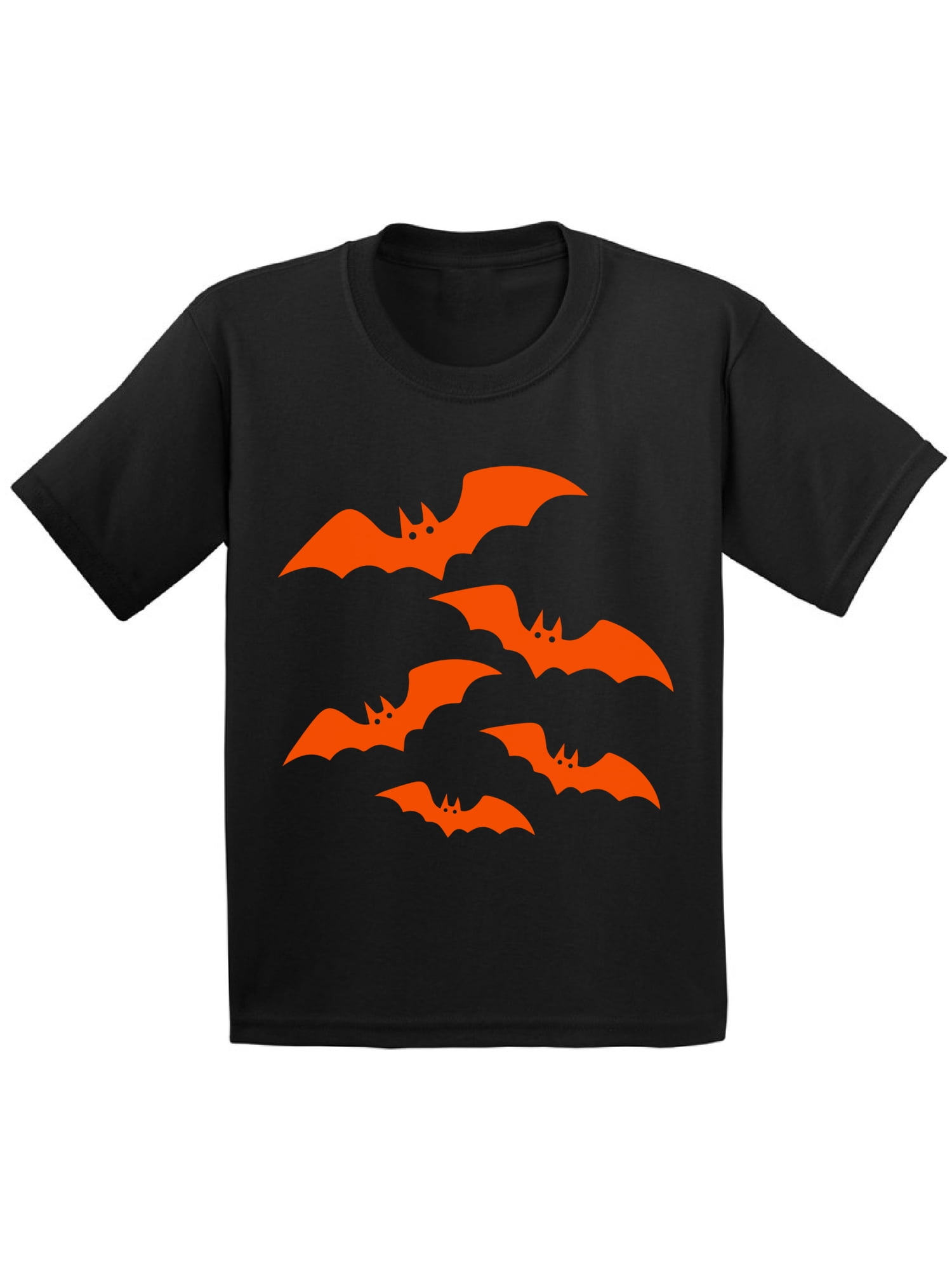 Awkward Styles Orange Bats Tshirt for Kids Halloween Bats Shirt Girls