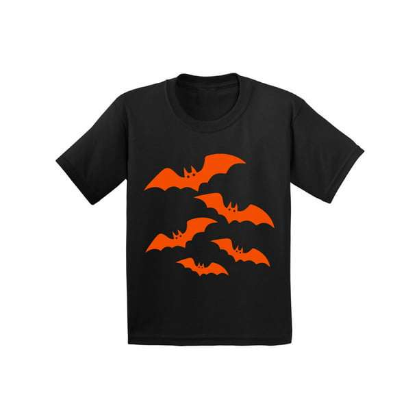 Awkward Styles - Awkward Styles Orange Bats Tshirt for Kids Halloween ...