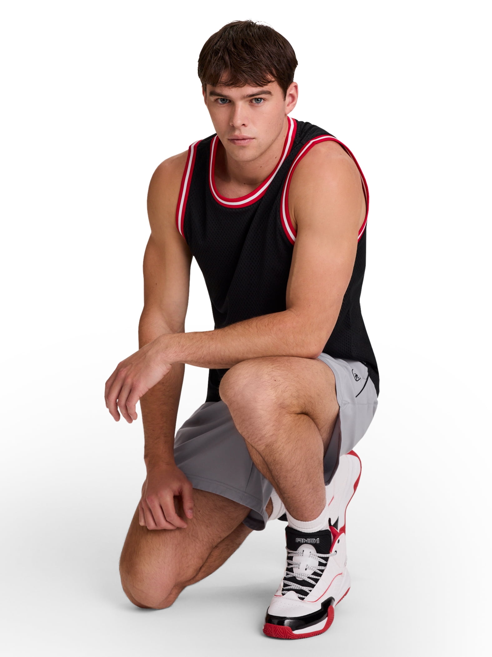 AND1 Men's and Big Men's Drafting Short, 6" inseam, Sizes XS-5XL