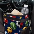thumbnail image 6 of Football Mini Trash Can for Car: Foldable, with Lid, Leak-Proof, and Hanging Storage Bag, 6 of 6
