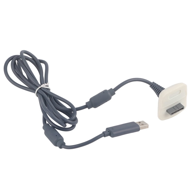 Para Microsoft para Xbox 360 Controlador inalámbrico Cargador USB Cable de carga rápida (Blanco)