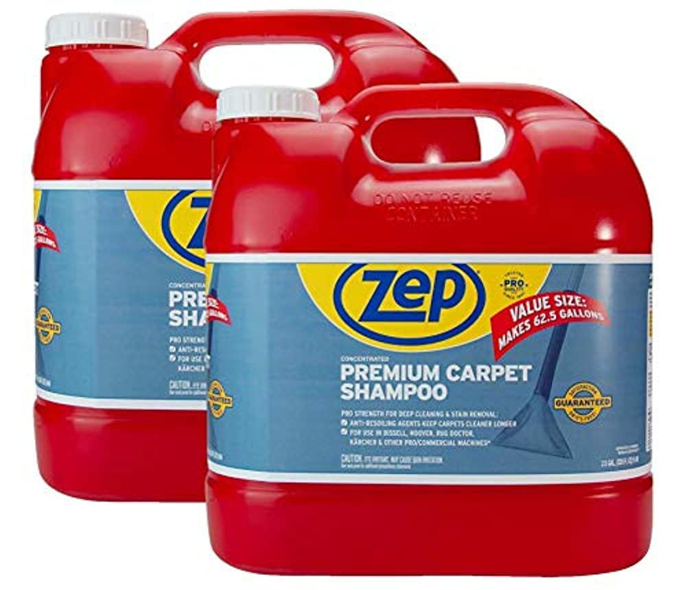 2 x Zep Concentrated Premium Carpet Shampoo Stain Removal Deep Cleaning ~2  Qt/ea