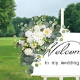 thumbnail image 6 of Artificial Wedding Arch Flowers for Wedding Sign,Set of 2 for Wedding Welcome Ceremony Sign,Faux Floral Swags,Wedding, Banquet and Reception Backdrop Floral Decoration (White), 6 of 6