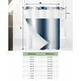 thumbnail image 7 of No Hook Shower Curtains, Dark Blue White Ombre Long Bathtub Curtains with Snap in Liner, Vintage Chic Gradient Minimalist Waterproof Washable Fabric Bathroom Shower Curtain Sets, 72" x 78", 7 of 7