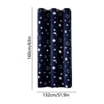 thumbnail image 3 of Tauxra Rideaux d'Extérieur à Motif d'Étoiles 52x63 Po Polyester Noir Rideaux Multicolores pour Chambre Salon Déco, 3 of 7