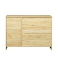 thumbnail image 5 of Buffet Sideboard, Kitchen Buffet Storage Cabinet Versatile Wardrobe Console Table with 2 Doors & 2 Drawers, Wood Free-Standing Pantry Cupboard with 1 Storage Cabinet for Dining Room, Oak, 5 of 7