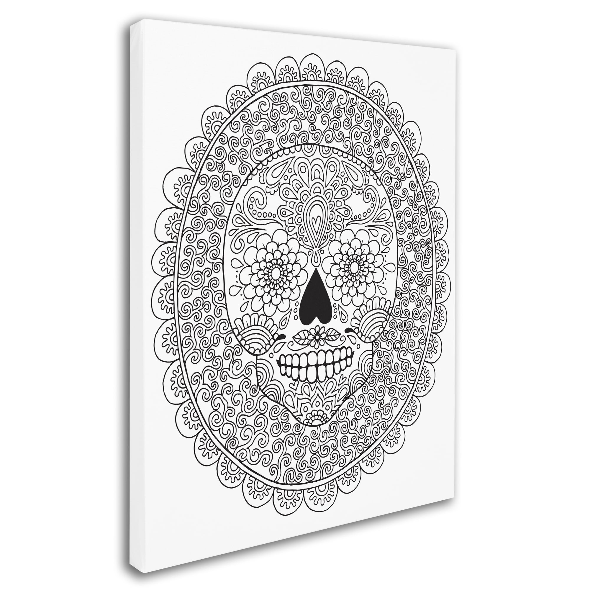 Trademark Fine Art "Candy Skull" Canvas Art by Hello Angel
